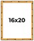16x20 Thin Bamboo Picture Frame with UV-Resistant Acrylic & Acid Free Backing, Available in 2 Finishes - Gold and Brown